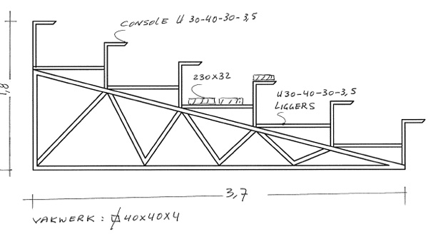 Bouwtekening AlU tent 8 meter